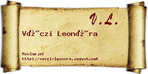 Váczi Leonóra névjegykártya
